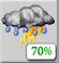Wednesday: Showers and thunderstorms. Cloudy, with a high near 70. South southwest wind 10 to 15 mph, with gusts as high as 25 mph. Chance of precipitation is 90%. Wednesday: Showers And Thunderstorms